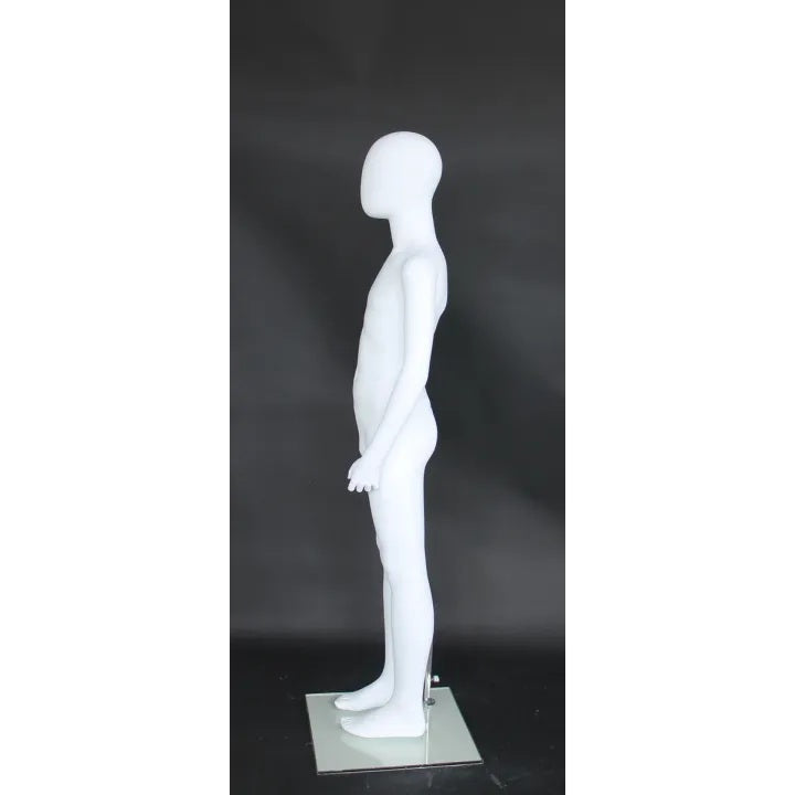 8-10 Year Old Matte White Child Mannequin MM-CB10E-WT