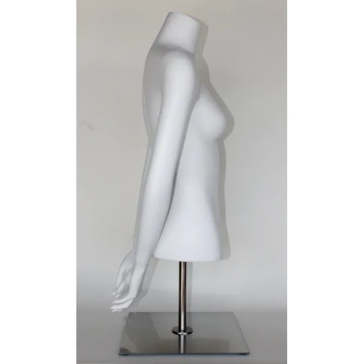 Female Egghead Mannequin Torso with Arms MM-FT8-WM