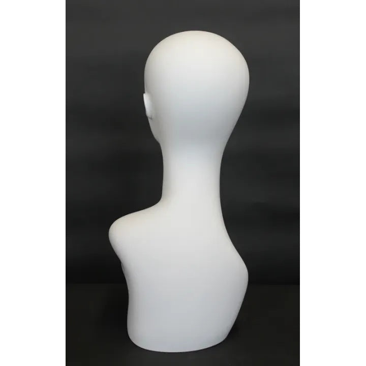 Female Matte White Mannequin Head MM-MH1-WT