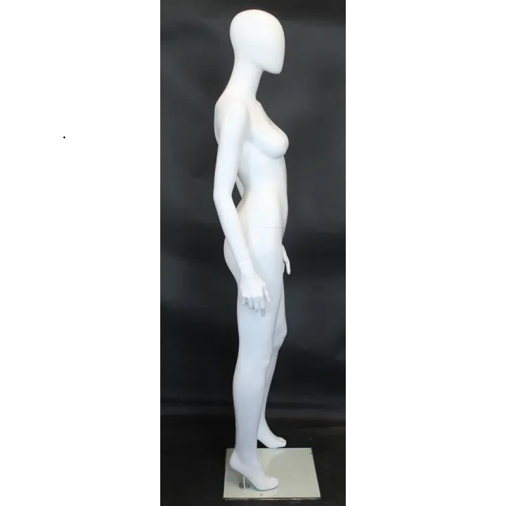 Female Egghead Matte White Mannequin MM-SFW21E