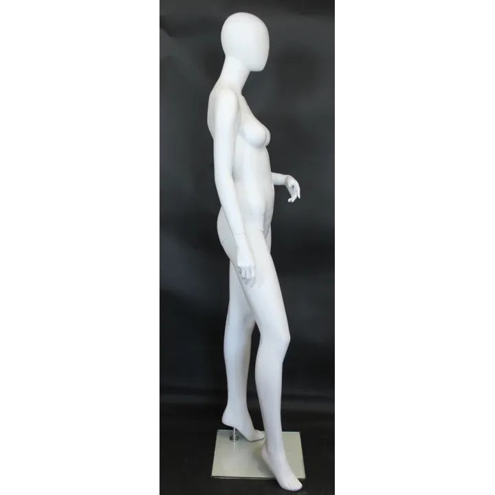 Female Egghead Matte White Mannequin MM-SFW24E