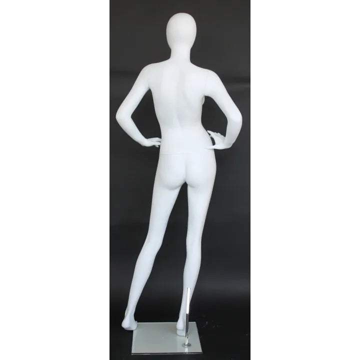 Female Egghead Matte White Mannequin MM-SFW70E