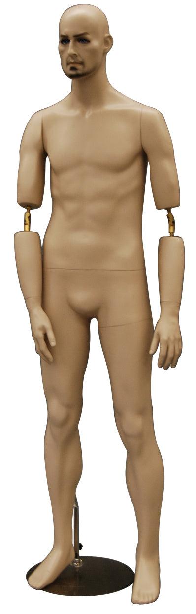 Male Realistic Mannequin with Movable Elbows MM-BC8 - Mannequin Mall