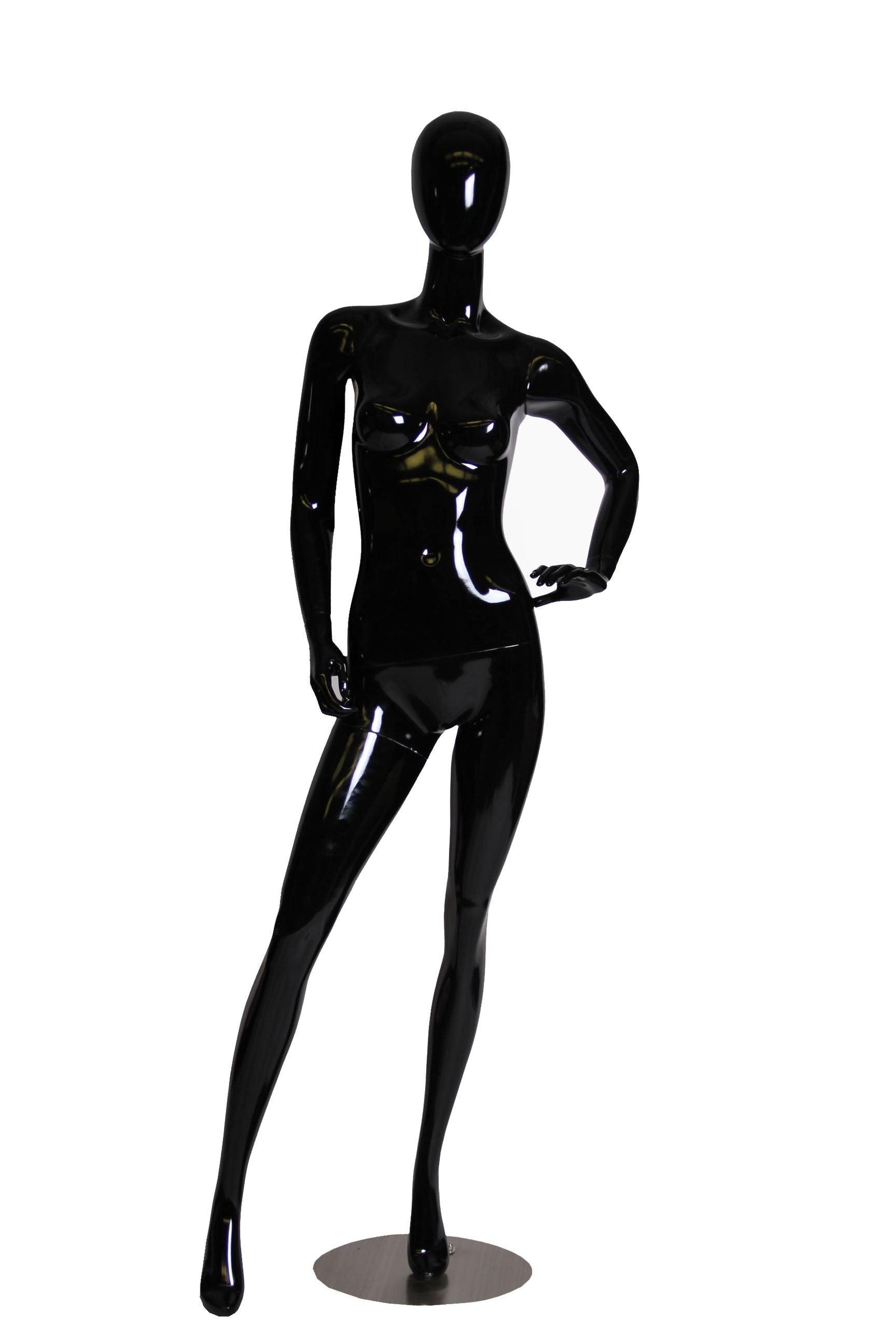Black Female Egghead Mannequin MM-GF12BK - Mannequin Mall