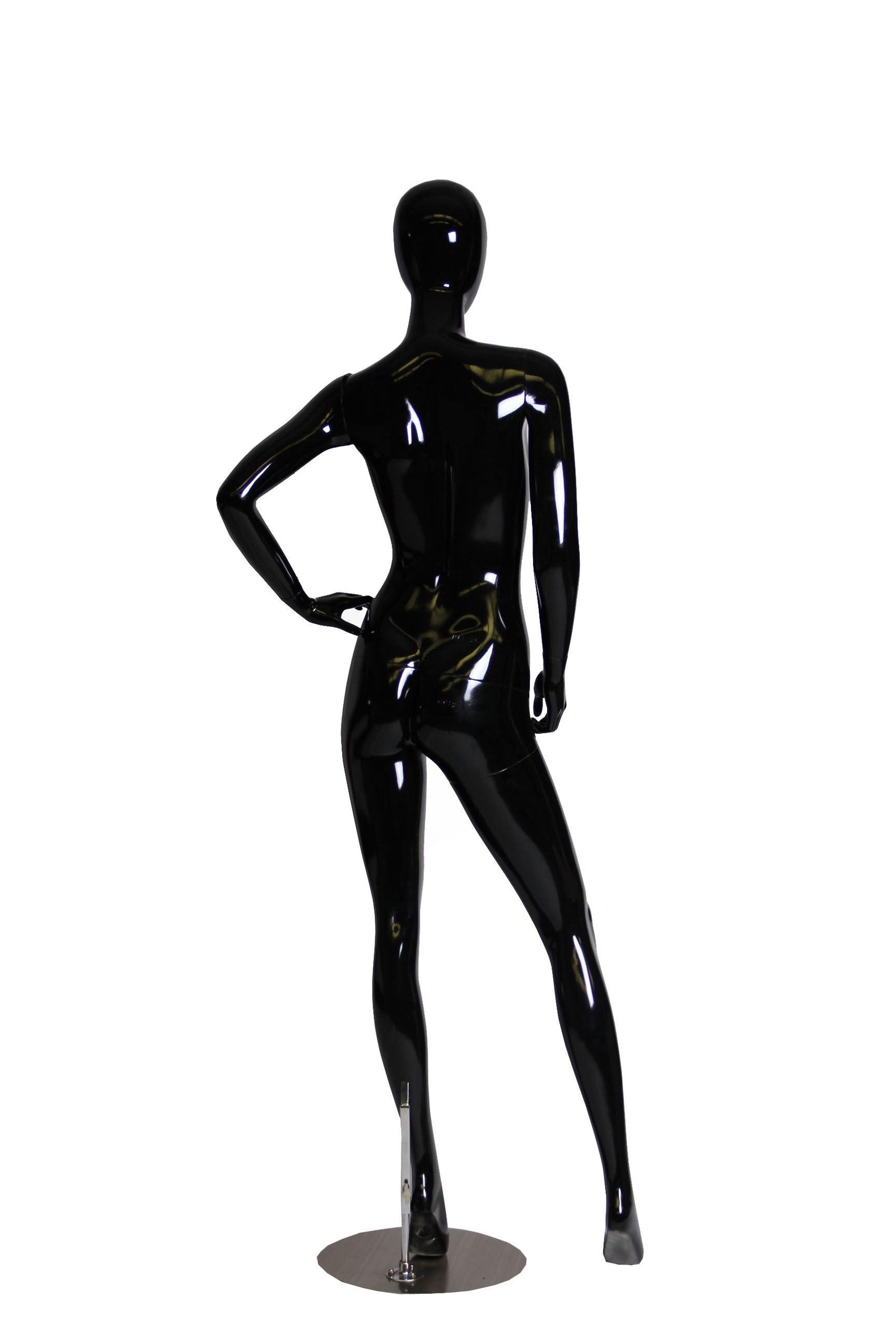 Black Female Egghead Mannequin MM-GF12BK - Mannequin Mall