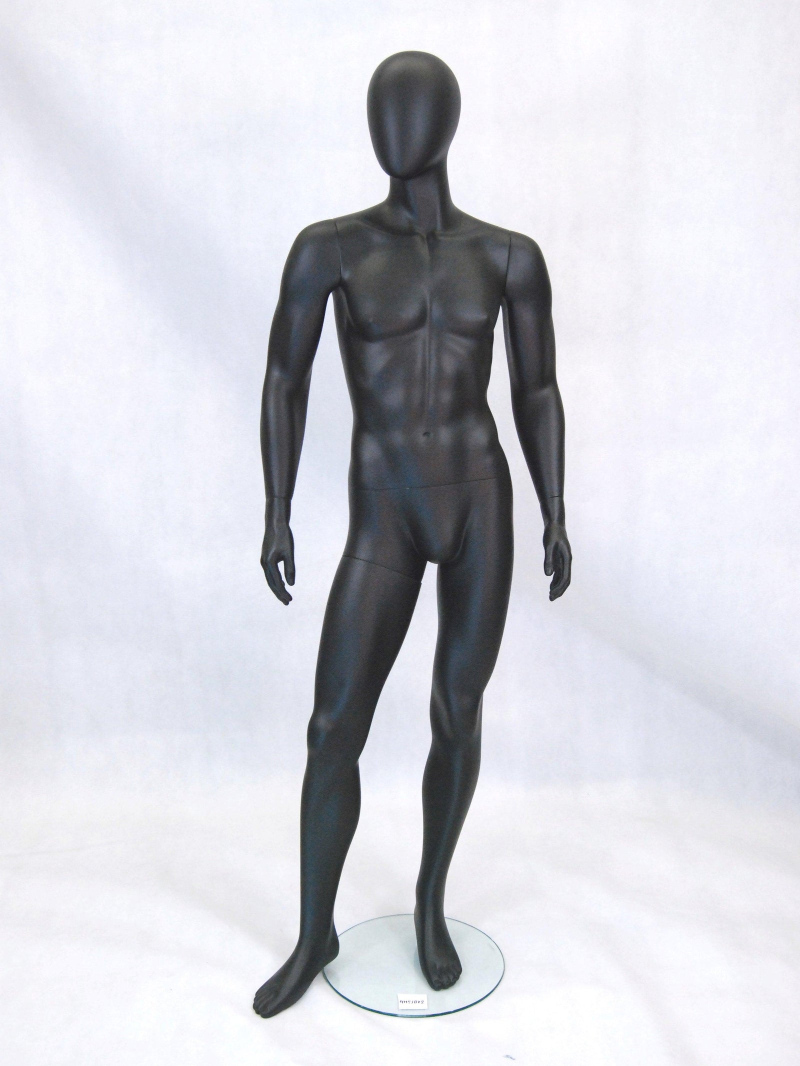 Black Male Egghead Mannequin MM-GM53BK - Mannequin Mall
