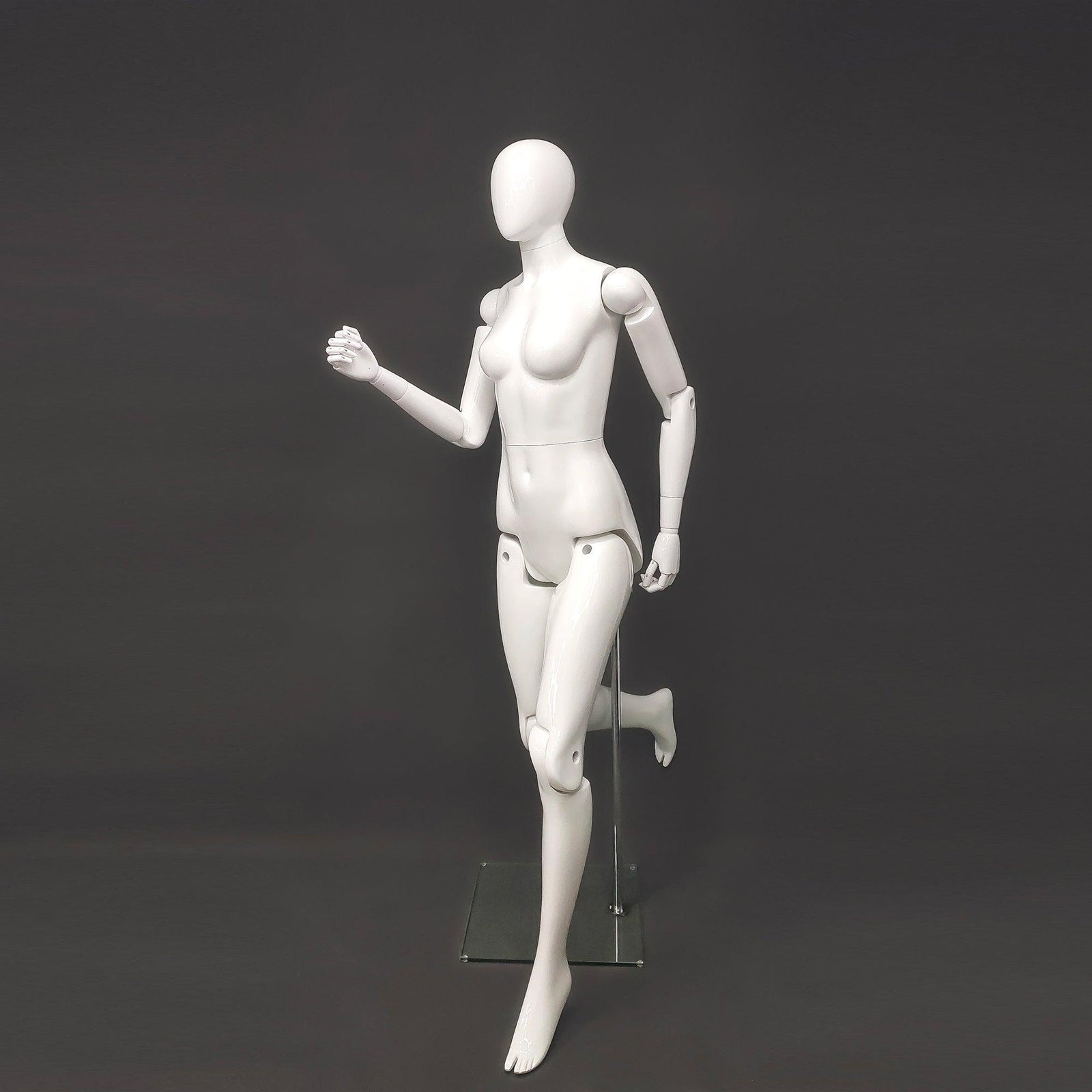 Female White Abstract Posable Mannequin MM-FM01-WEG - Mannequin Mall