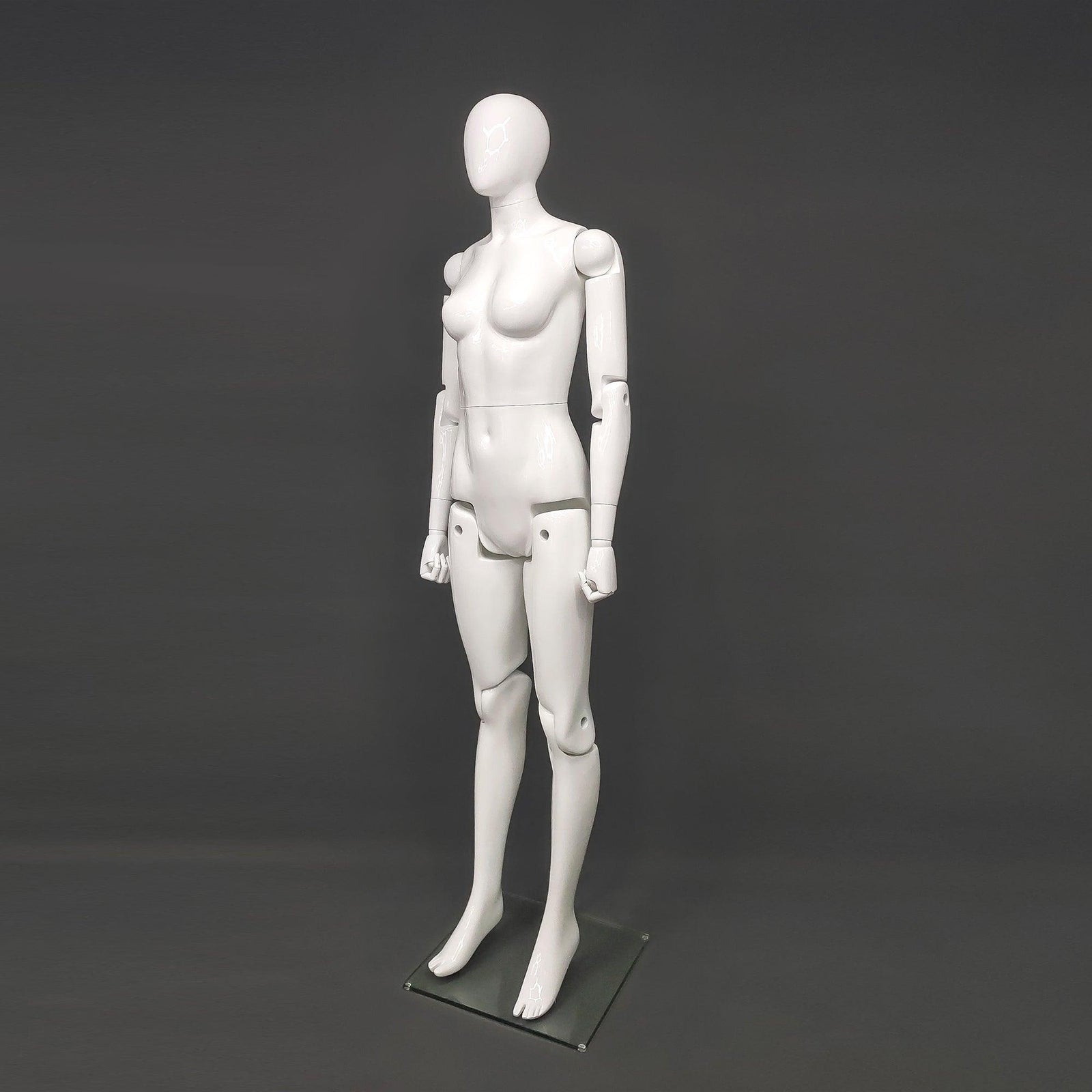 Female White Abstract Posable Mannequin MM-FM01-WEG - Mannequin Mall