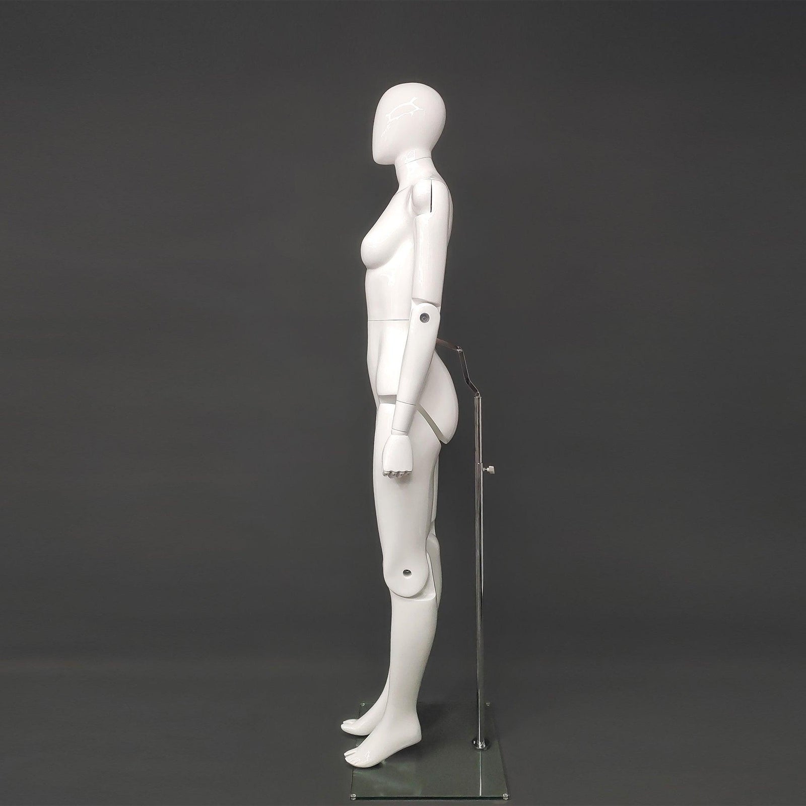 Female White Abstract Posable Mannequin MM-FM01-WEG - Mannequin Mall