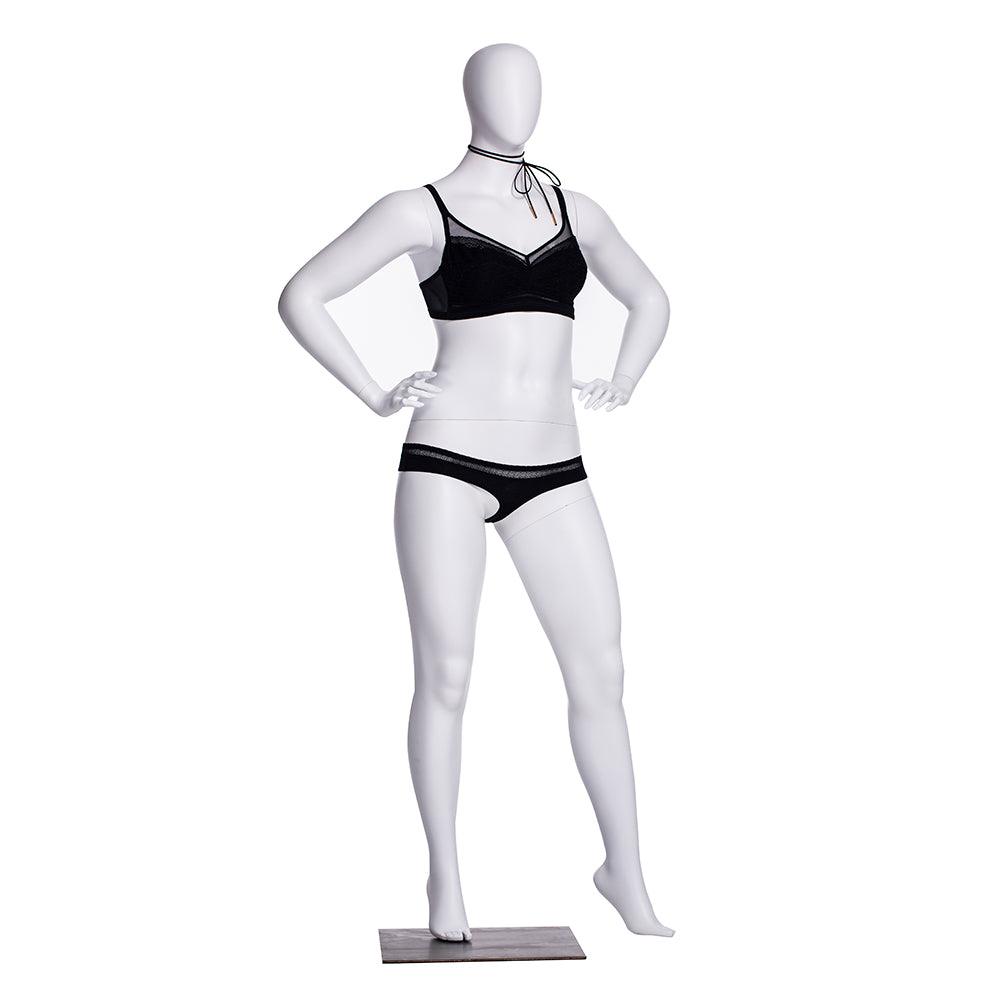 Plus Size Female Egghead Mannequin MM-F3D02W - Mannequin Mall
