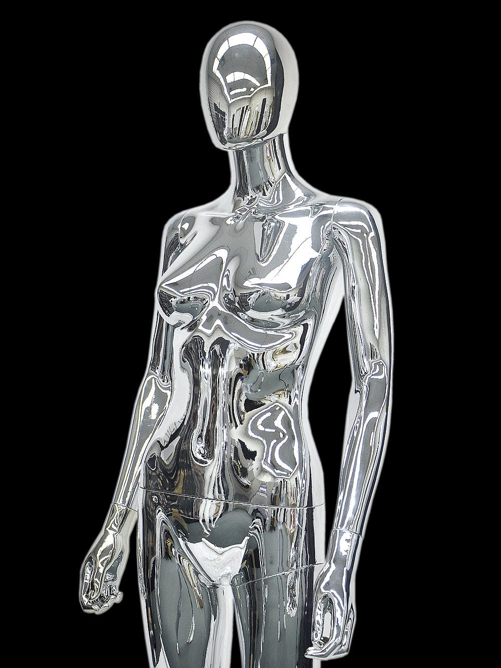 Female Chrome Mannequin MM-PS-SF6SCEG - Mannequin Mall