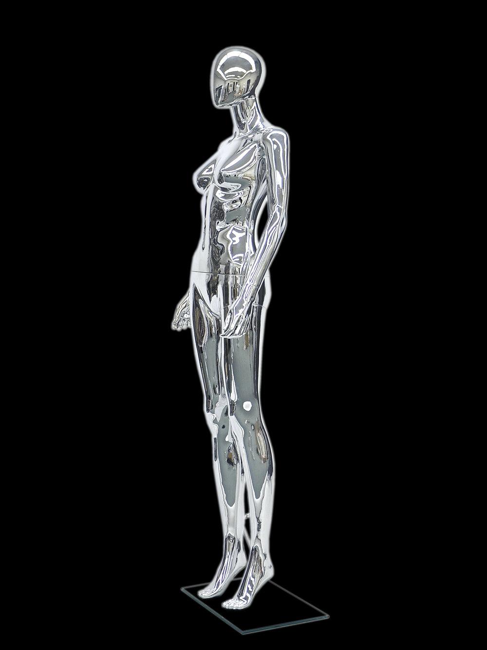 Female Chrome Mannequin MM-PS-SF6SCEG - Mannequin Mall