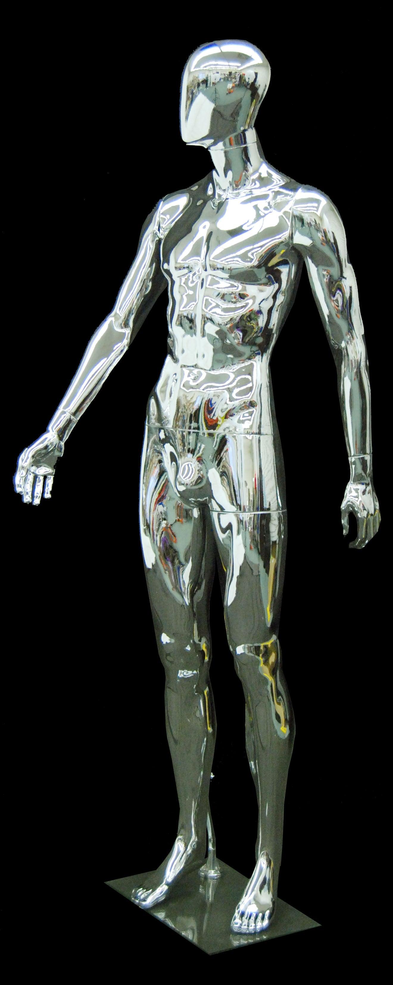 Male Chrome Mannequin MM-PS-SM1SCEG - Mannequin Mall