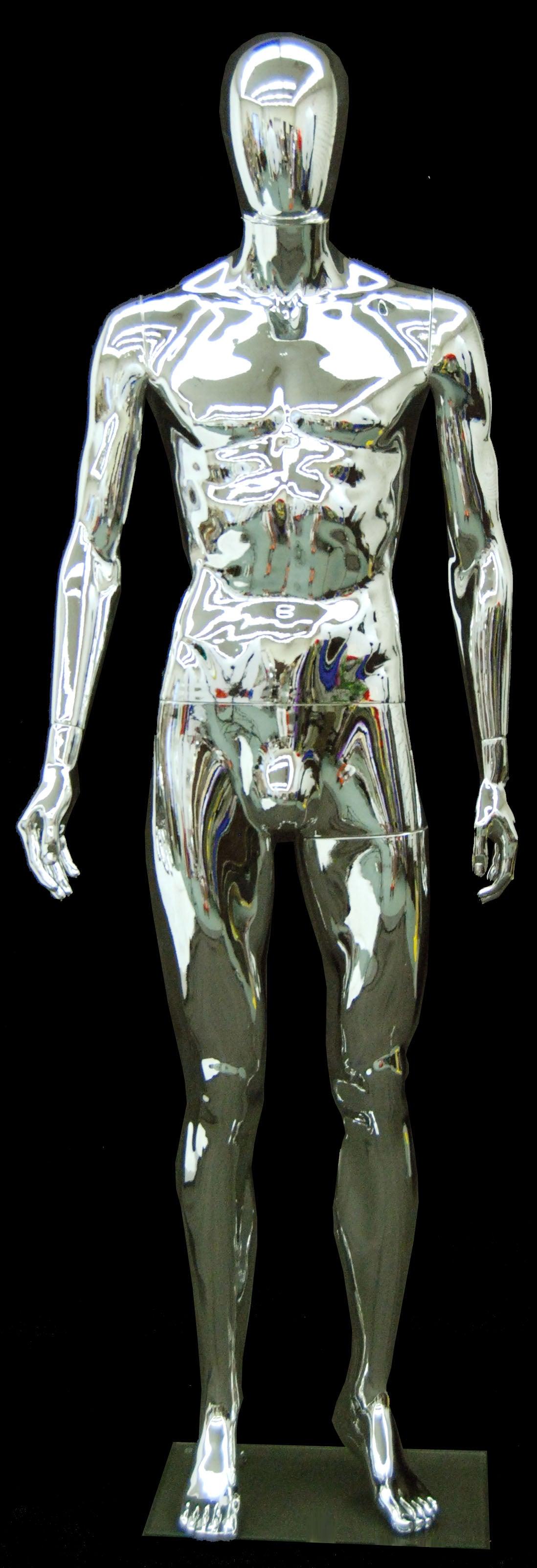 Male Chrome Mannequin MM-PS-SM1SCEG - Mannequin Mall