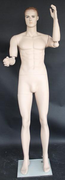 REALISTIC MALE MANNEQUIN WITH MOVABLE ELBOWS MM-SFM20FT - Mannequin Mall