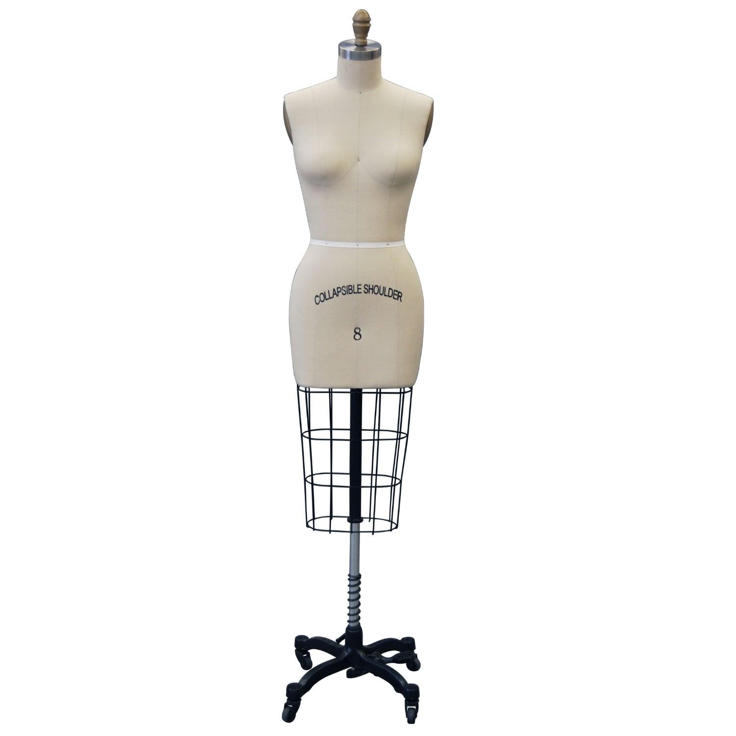 Female Dress Form with Chrome Rolling Base - Mannequin Mall