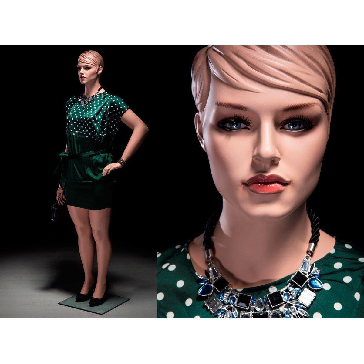 6'1" Realistic Plus-Size Female Mannequin MM-AVIS3 - Mannequin Mall