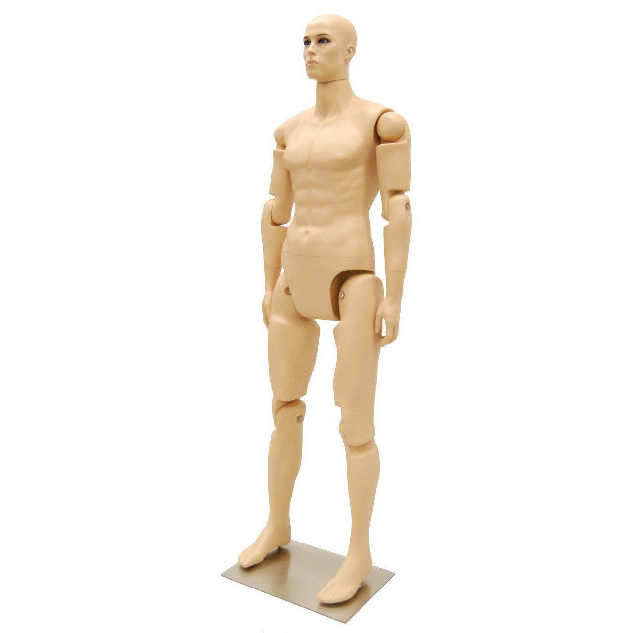 6' Realistic Posable Male Mannequin MM-MFXF - Mannequin Mall