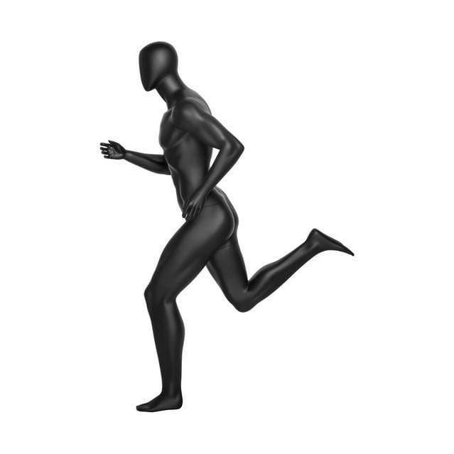 Athletic Black Male Running Mannequin MM-PB5BK2 - Mannequin Mall