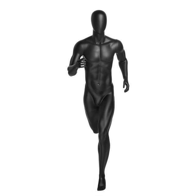 Athletic Black Male Running Mannequin MM-PB5BK2 - Mannequin Mall