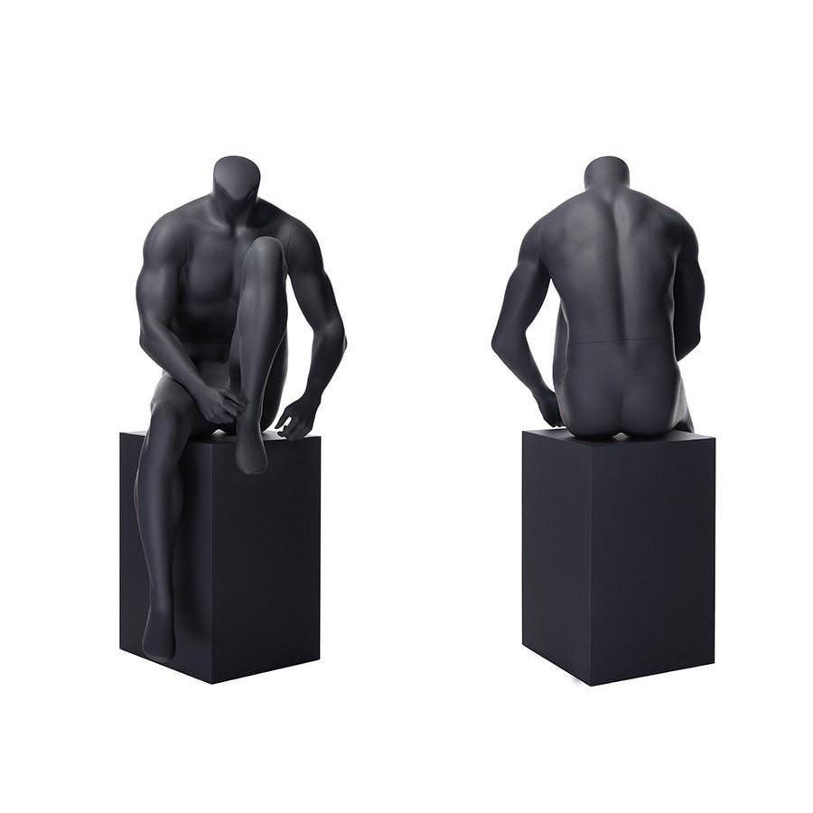 Athletic Headless Male Sitting Mannequin MM-NI5 - Mannequin Mall