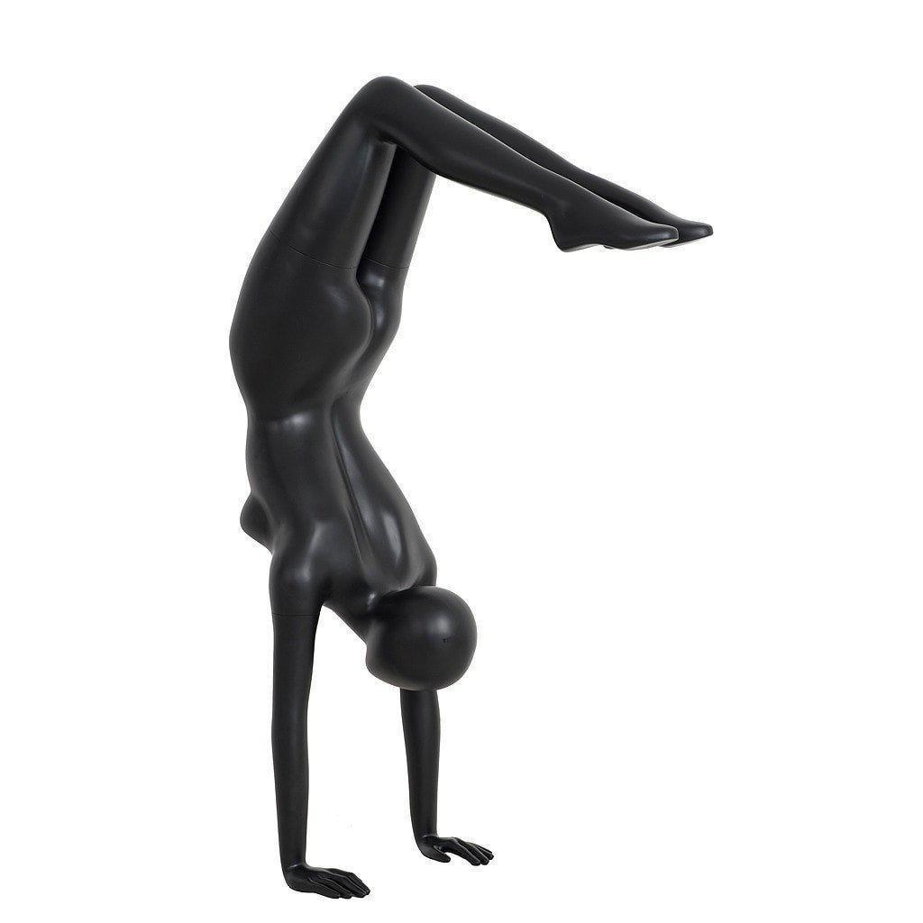 Black Female Handstand Pose Yoga Mannequin MM-YOGA04BK - Mannequin Mall