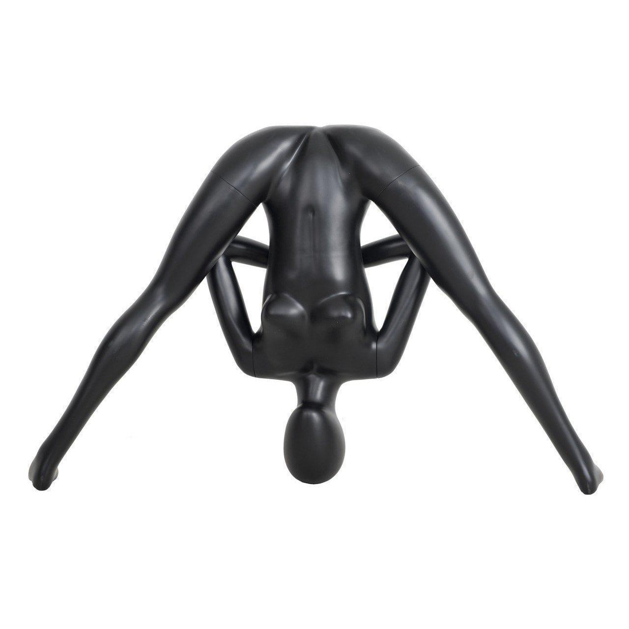 Black Female Yoga Forward Bend Pose Mannequin MM-YOGA06BK - Mannequin Mall