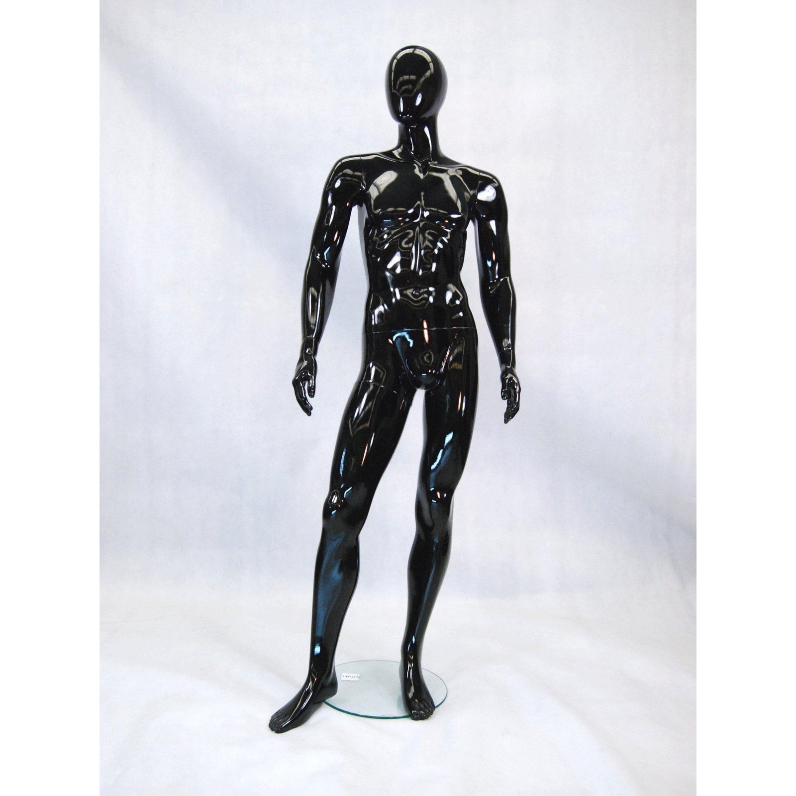 Black Male Egghead Mannequin MM-GM53BK - Mannequin Mall