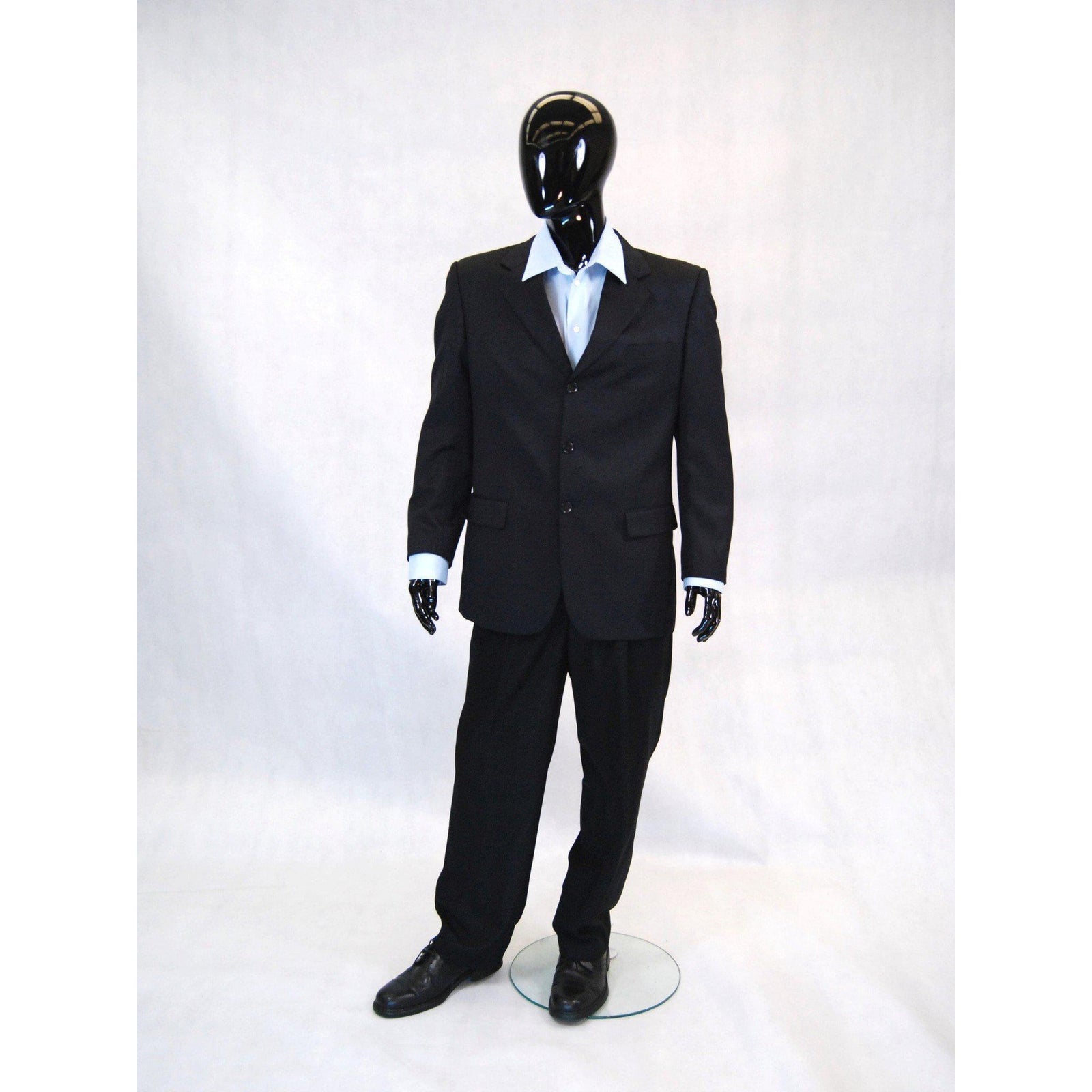 Black Male Egghead Mannequin MM-GM53BK - Mannequin Mall