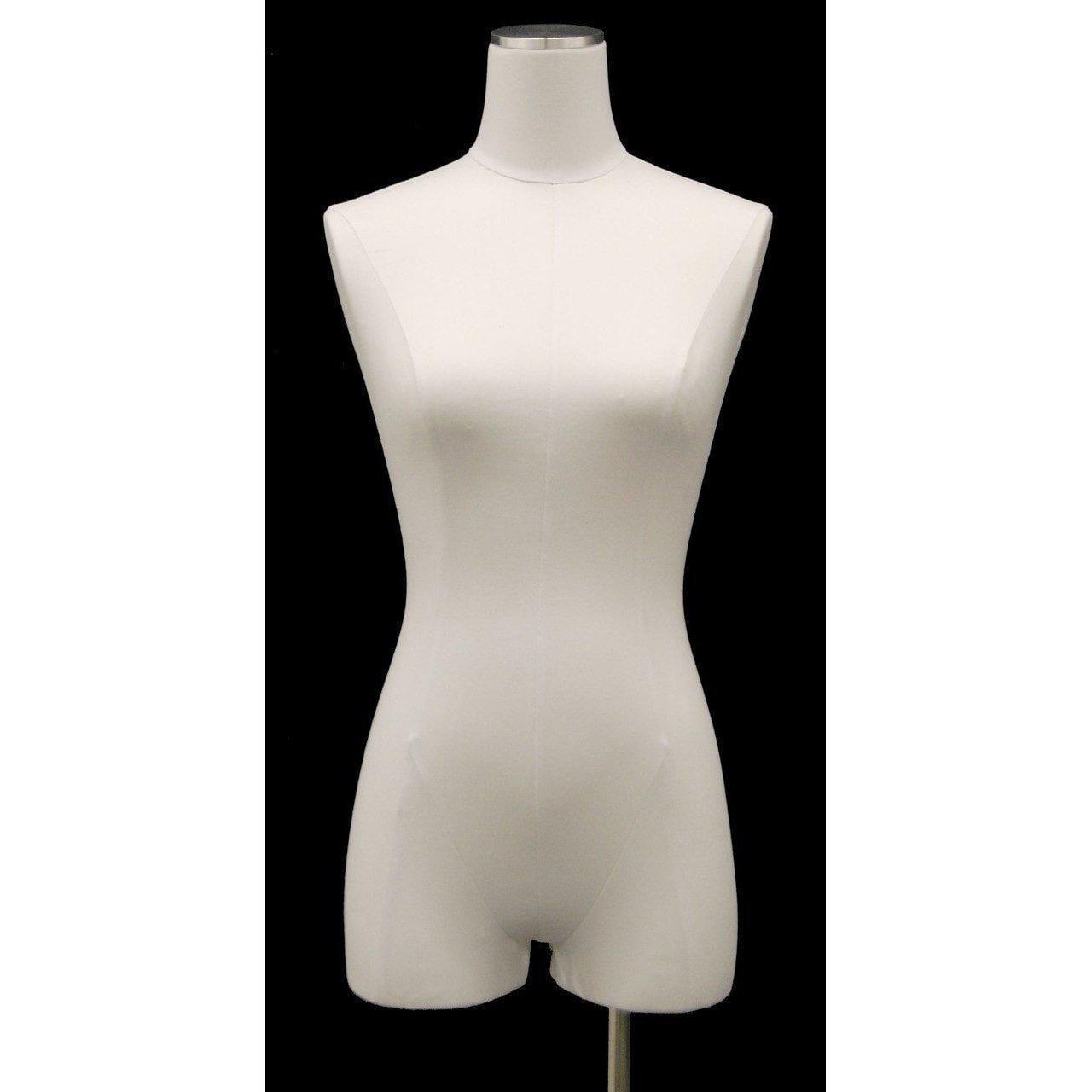 Female Mannequin Torso Dress Form w/Adjustable Tripod Stand Base Style  (Beige)