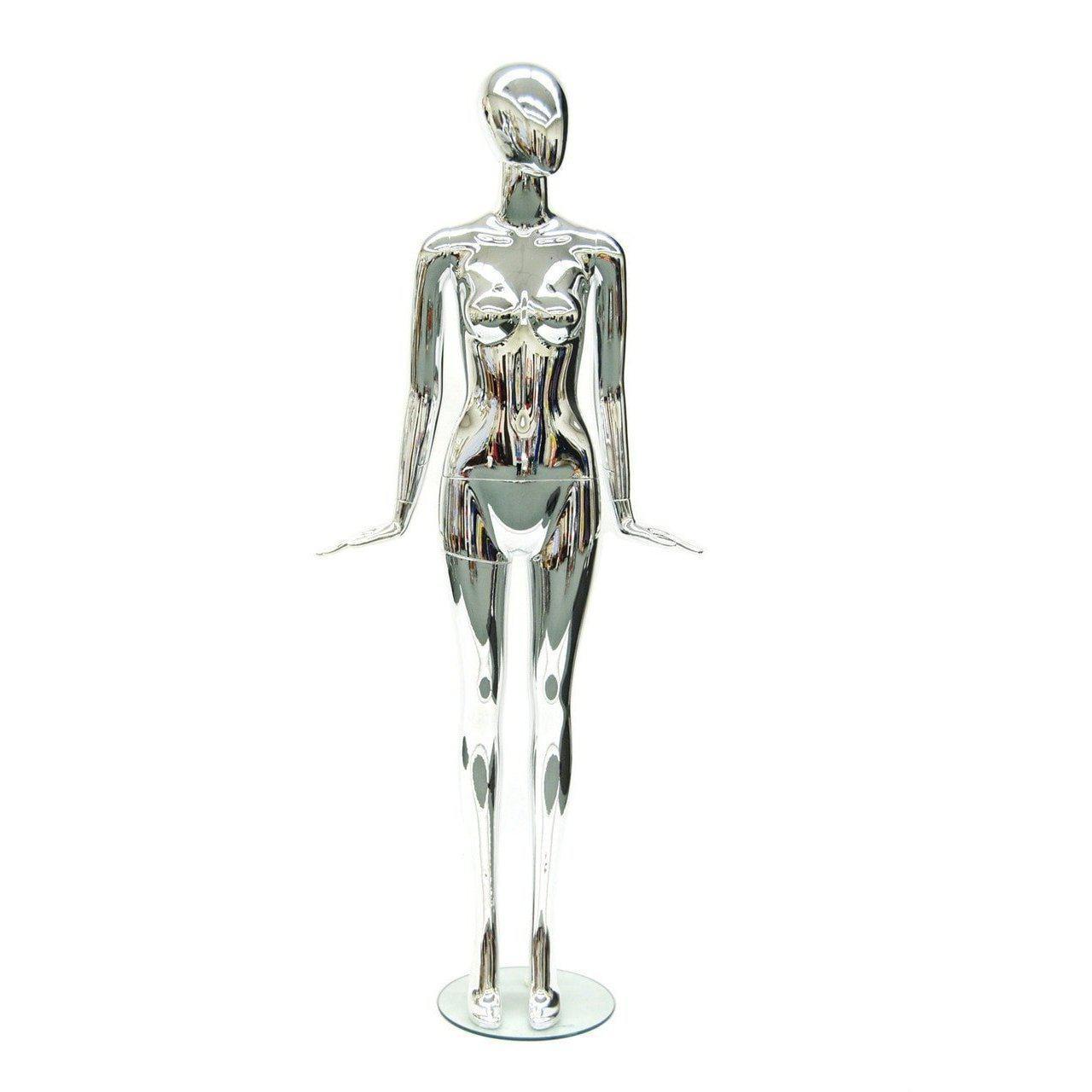 Free Shipping Used Abstract Female Mannequin Silver MM-027USED