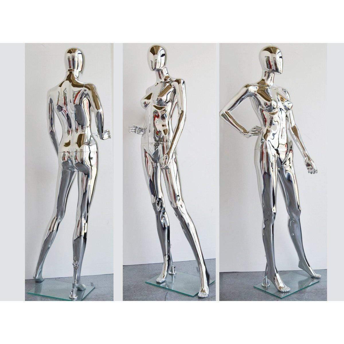 Female Chrome Mannequin MM-PS-SF15SCEG - Mannequin Mall
