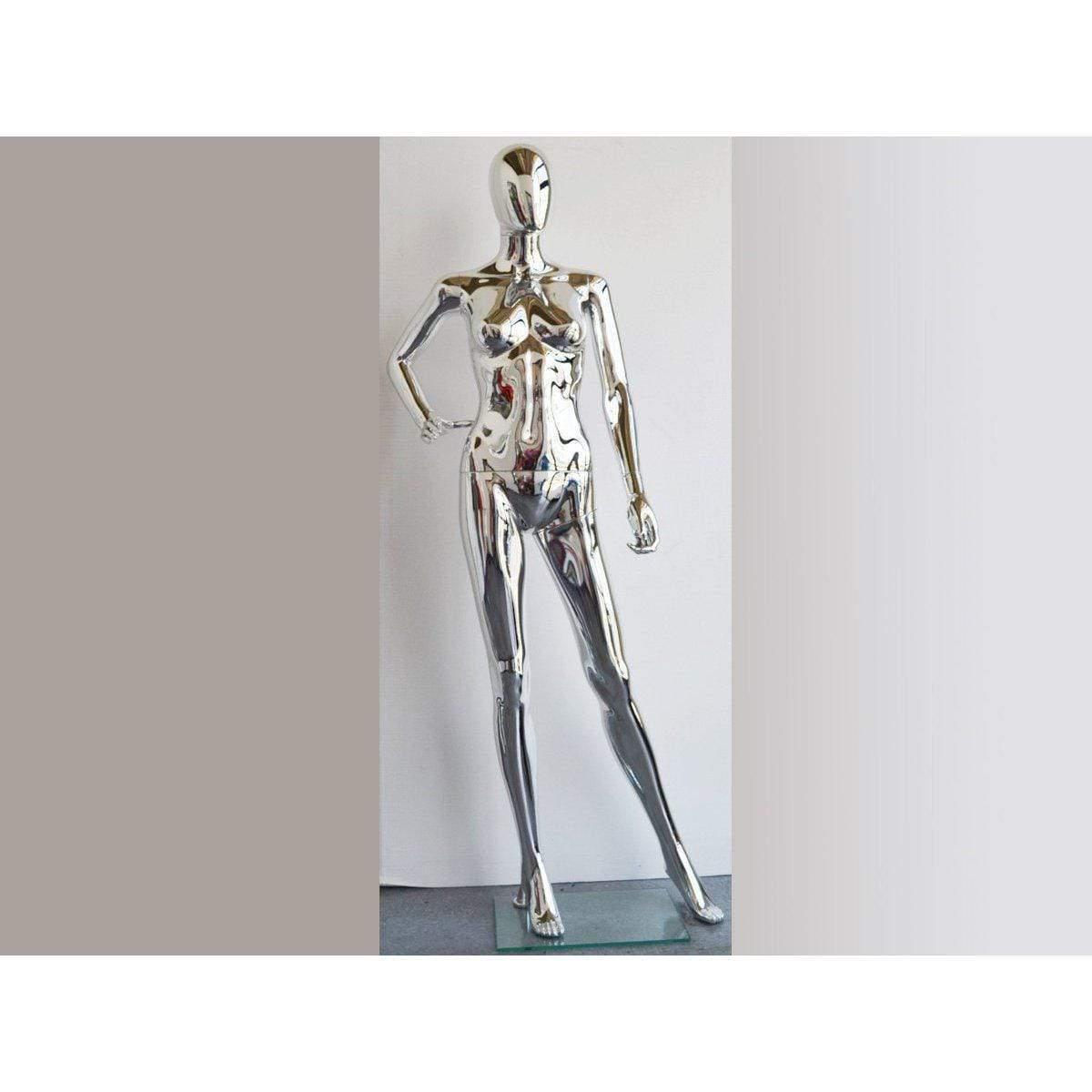 Female Chrome Mannequin MM-PS-SF15SCEG - Mannequin Mall