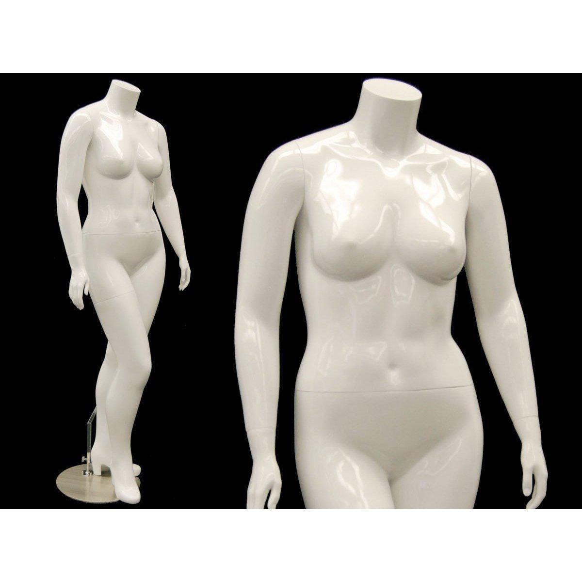 Female Headless Plus Size Mannequin MM-NANCYBW1S - Mannequin Mall
