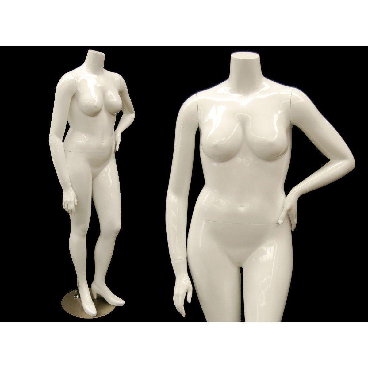 Female Headless Plus Size Mannequin MM-NANCYBW3S - Mannequin Mall