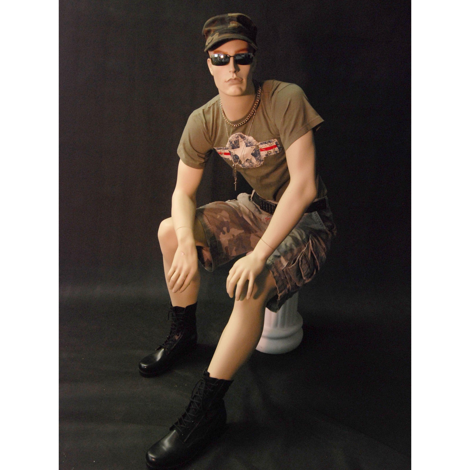 Male Realistic Sitting Mannequin MM-KW12F - Mannequin Mall