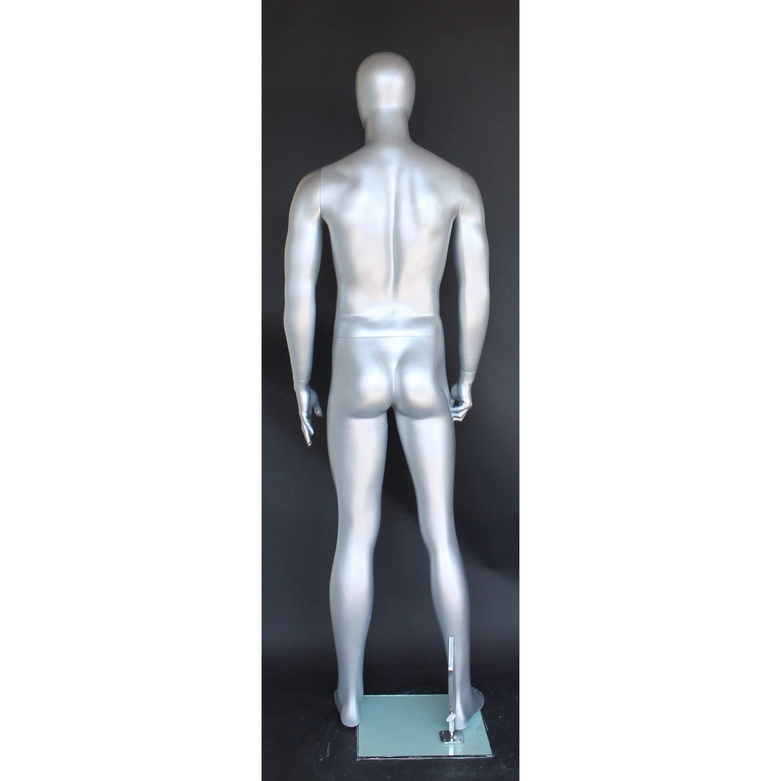 Silver Egghead Male Mannequin MM-SFM25E-ST - Mannequin Mall