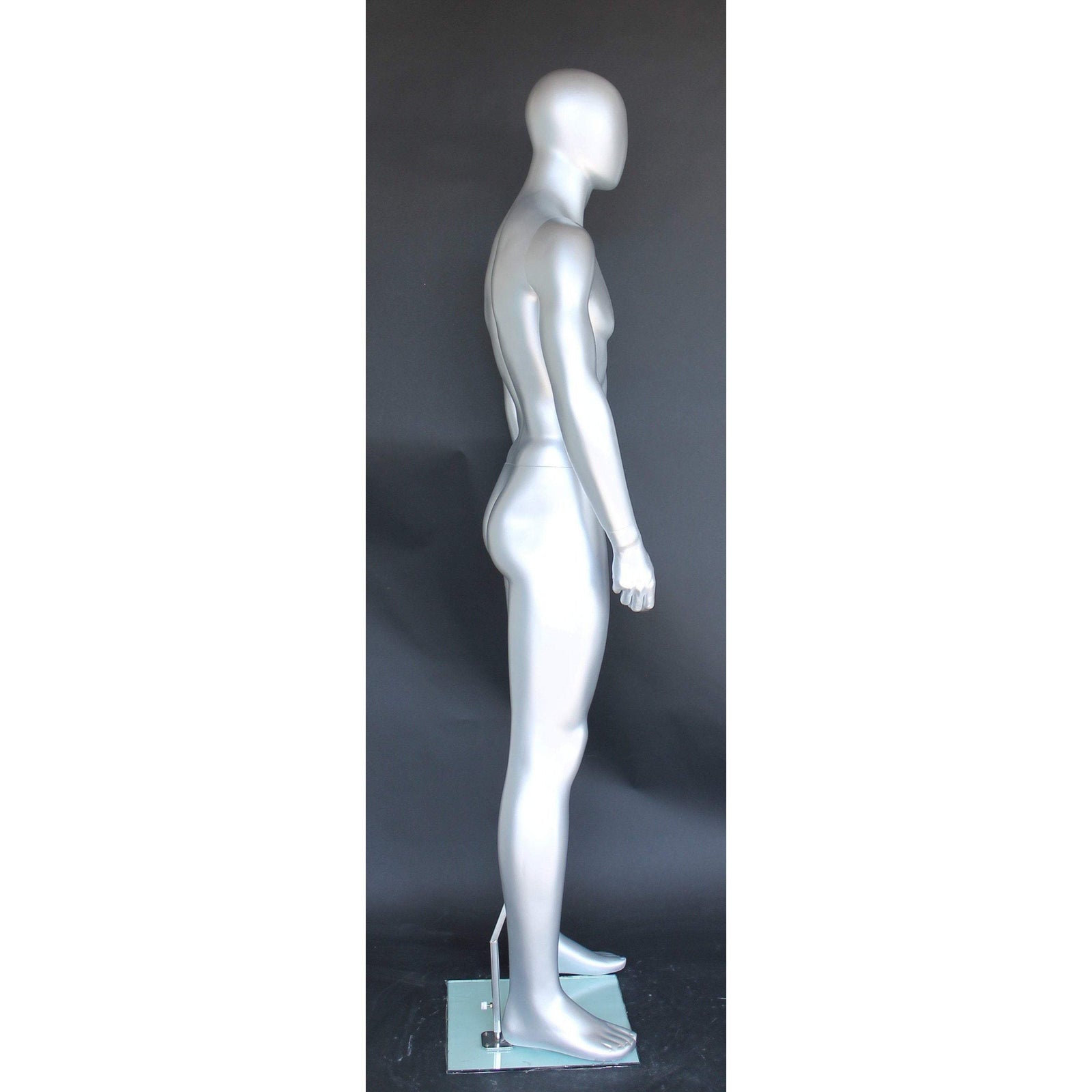 Silver Egghead Male Mannequin MM-SFM25E-ST - Mannequin Mall