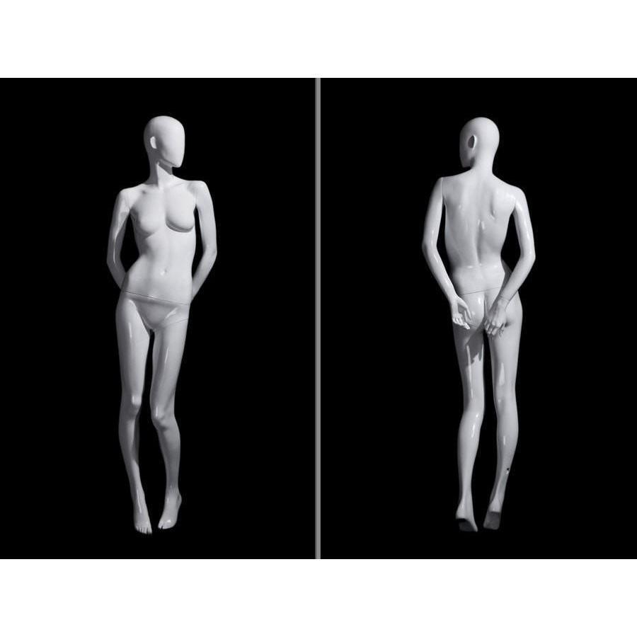 White Abstract Female Mannequin MM-OZIW2 - Mannequin Mall