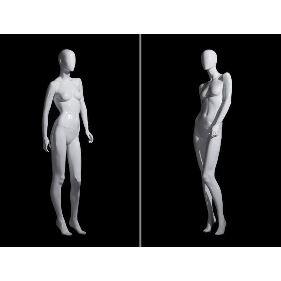 White Abstract Female Mannequin MM-OZIW4 - Mannequin Mall