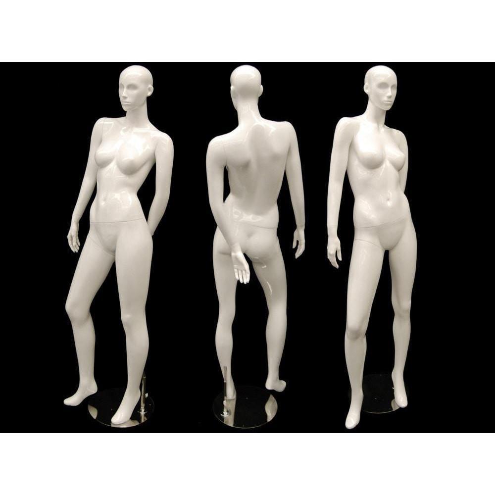 Female Full Body Mannequin - Abstract High End Style - Glossy White  Fiberglass