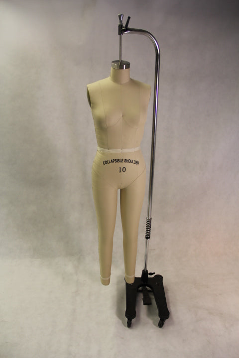 Female Body Professional Dress Form with Collapsible Shoulders