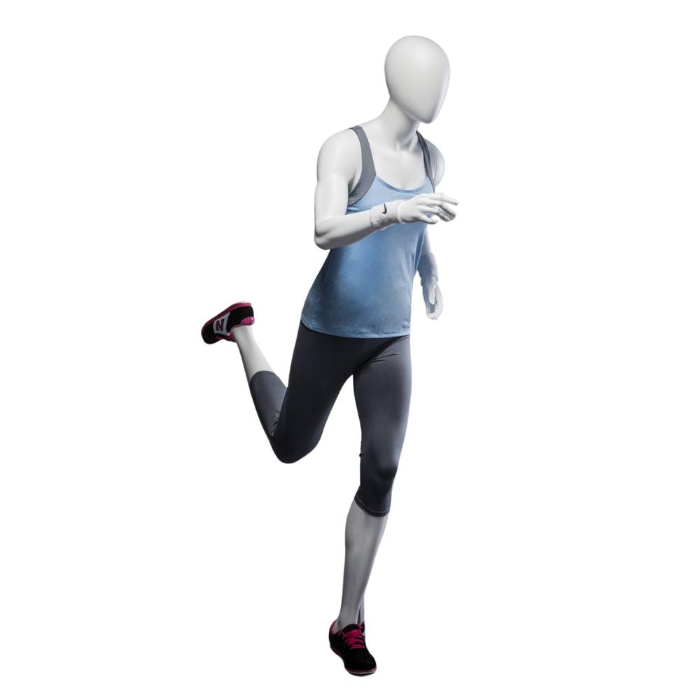 Athletic White Female Running Mannequin MM-PB4W2 - Mannequin Mall