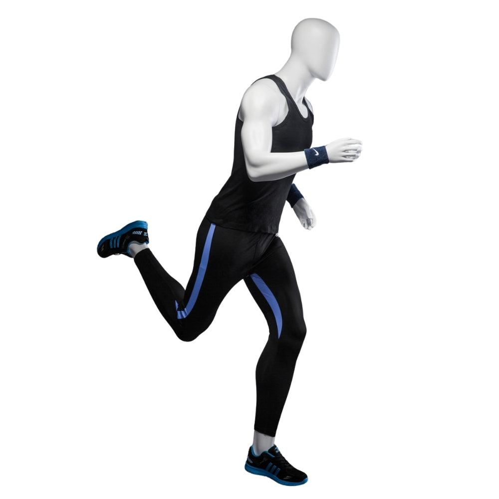 Athletic White Male Running Mannequin MM-PB5W2 - Mannequin Mall