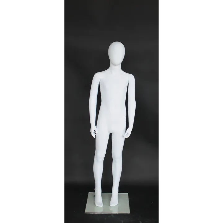 8-10 Year Old Matte White Child Mannequin MM-CB10E-WT