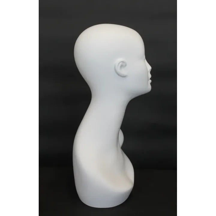 Female Matte White Mannequin Head MM-MH1-WT