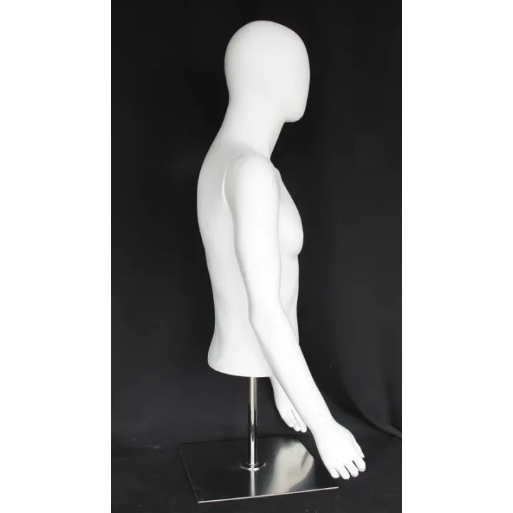 Male Egghead Mannequin Torso with Base MM-MT66E-WM