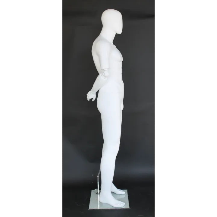 Male White Mannequin with Movable Elbows MM-SFM38E-WT