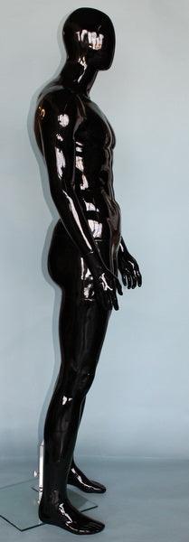 Black Male Egghead Mannequin MM-SFM51E-HB - Mannequin Mall
