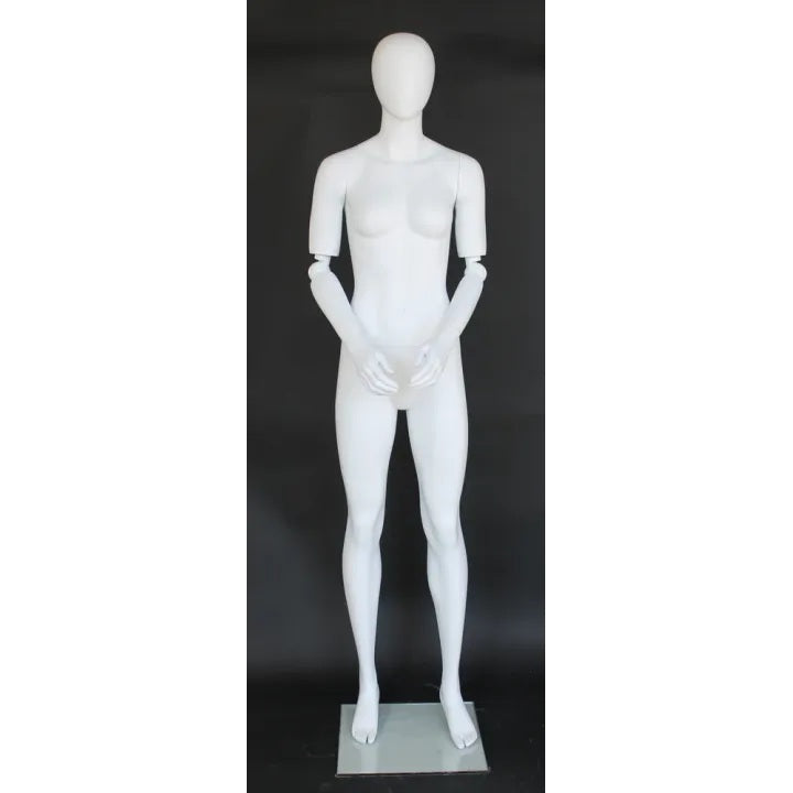 Female White Mannequin with Movable Elbows MM-SFW38E-WT